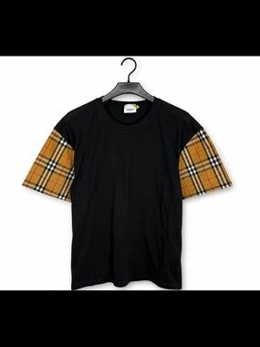 Burberry Black Crewneck Tee with Subtle Tag Detail